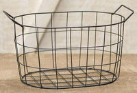 Thumbnail for Black Wire Oval Basket, 8.75x5.75 - The Fox Decor