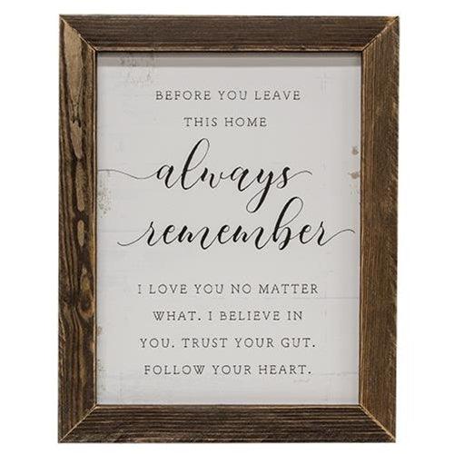 Always Remember Framed Print - The Fox Decor
