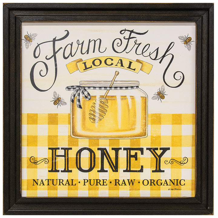 Farm Fresh Honey Framed Print, 12" x 12"