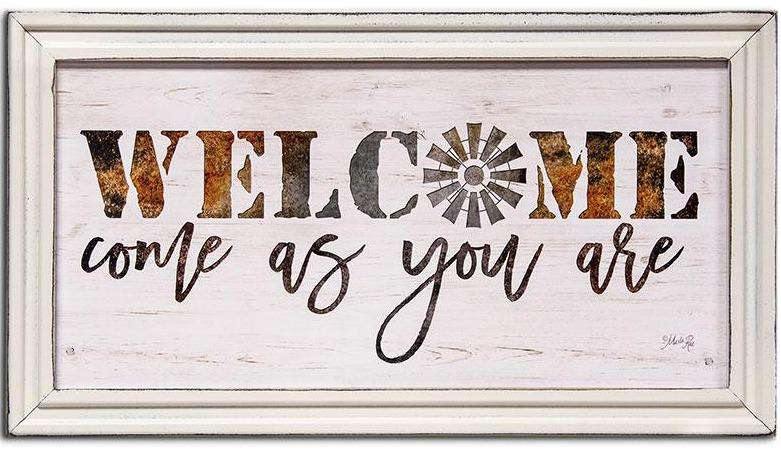 Welcome Come As You Are Framed Print Wood