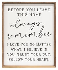 Thumbnail for Always Remember Framed Print, 16