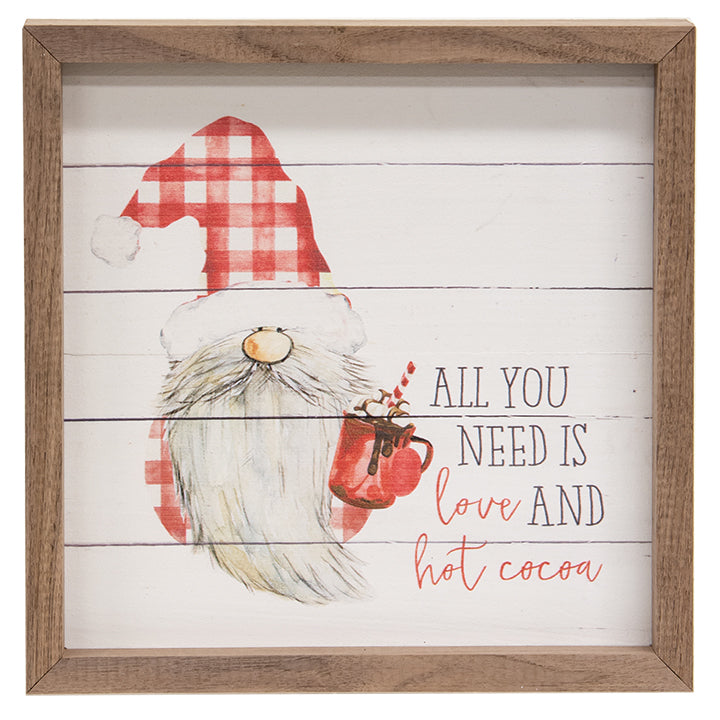 Gnome All You Need Is Love Framed Print, 8" - The Fox Decor