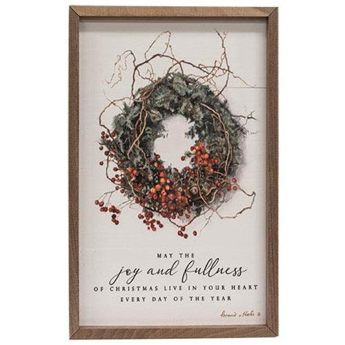 May the Joy and Fullness Wreath Framed Print - The Fox Decor