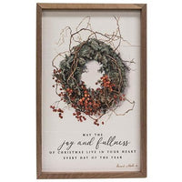 Thumbnail for May the Joy and Fullness Wreath Framed Print - The Fox Decor