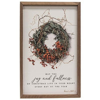 Thumbnail for May the Joy and Fullness Wreath Framed Print