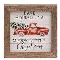 Thumbnail for Have Yourself a Merry Little Christmas Truck Mini Framed Print - The Fox Decor