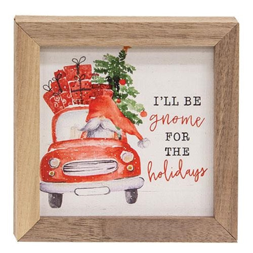 Gnome for the Holidays Truck Mini Framed Print