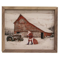 Thumbnail for Santa on the Farm Framed Print