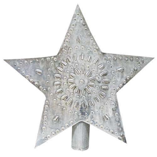 Whitewashed Star Tree Topper, 9" - The Fox Decor