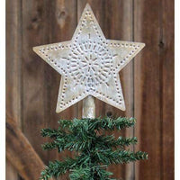 Thumbnail for Whitewashed Star Tree Topper, 9