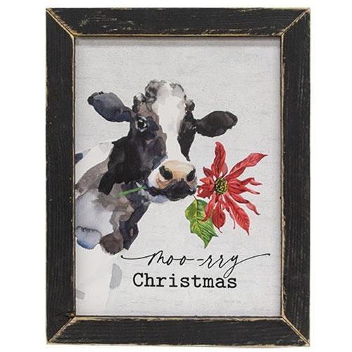 Moo-ry Christmas Framed Print - The Fox Decor