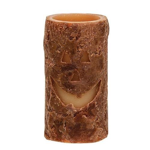 Jack-O'-Lantern Votive Timer Pillar, 2" x 3" - The Fox Decor