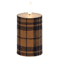 Thumbnail for Fall Plaid Realistic Flame LED Votive, 3