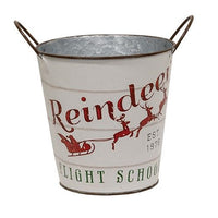 Thumbnail for Reindeer Flight School Galvanized Metal  Bucket