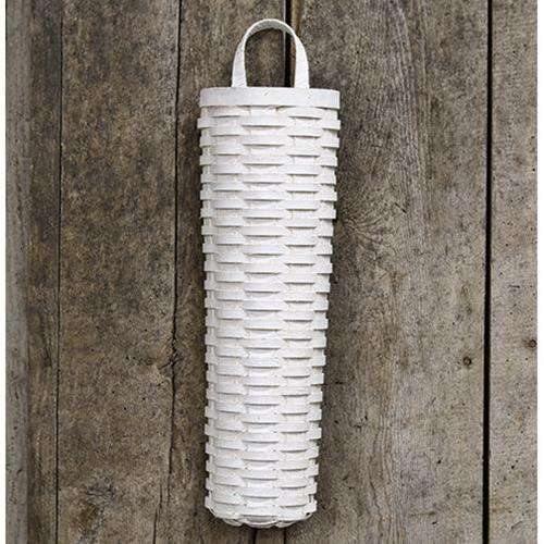 Whitewash Long John Wall Basket, 18x6 - The Fox Decor