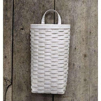 Thumbnail for Whitewash Half Moon Wall Basket, 14x8 - The Fox Decor