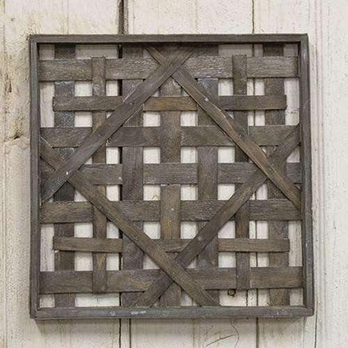 Graywash Square Woven Frame, 16" - The Fox Decor