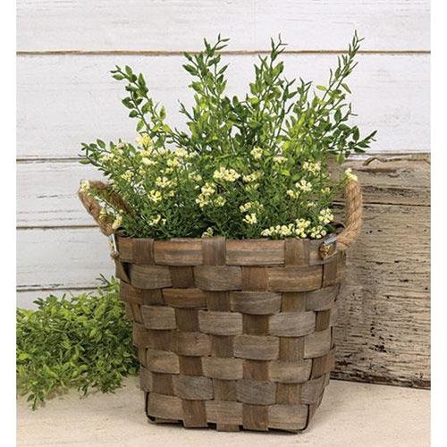 Tobacco Gathering Basket With Jute Handles - The Fox Decor