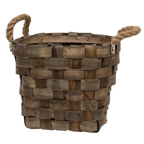 Tobacco Gathering Basket With Jute Handles - The Fox Decor