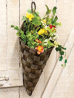 Hanging Cornucopia Basket, Medium