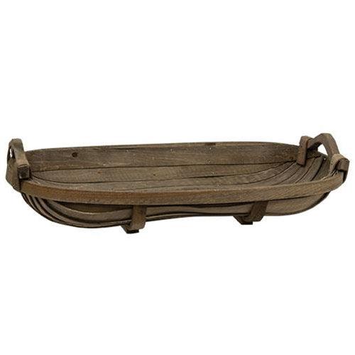 Rustic Oval Tobacco Tray Basket