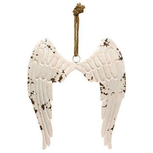Hanging Shabby Chic Angel Wings, Large - The Fox Decor