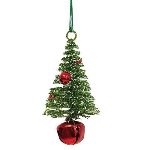 Merry Fairy Bottlebrush Tree on Bell Ornament, 5" - The Fox Decor