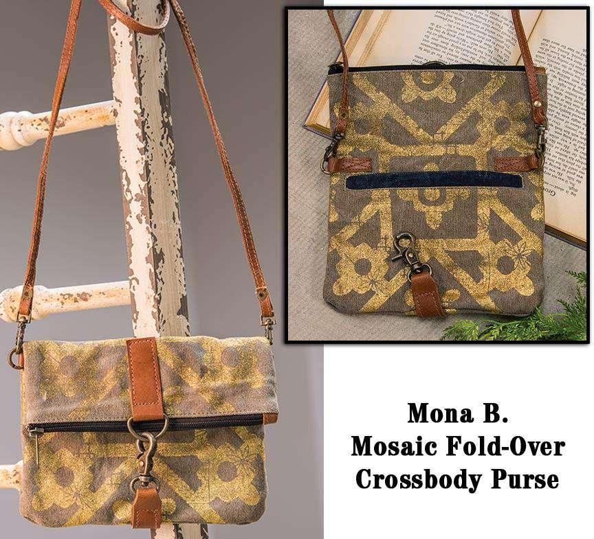 *Mosaic Fold-Over Crossbody Bag - The Fox Decor