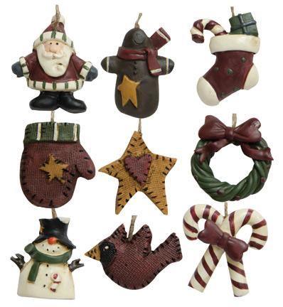 9/Set, Old World Mini Ornaments - The Fox Decor