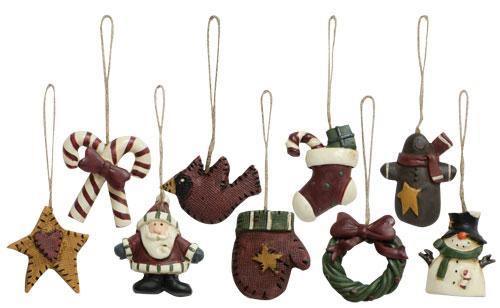 9/Set, Old World Mini Ornaments - The Fox Decor