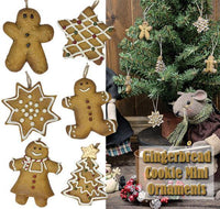 Thumbnail for 6/Set, Mini Gingerbread Cookie Ornaments - The Fox Decor