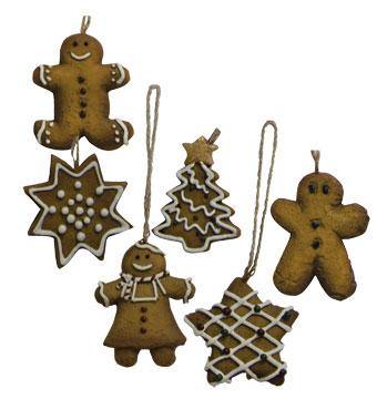 6/Set, Mini Gingerbread Cookie Ornaments - The Fox Decor
