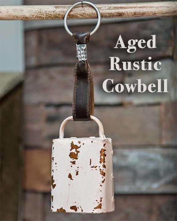 Aged White Rustic Cowbell - The Fox Decor