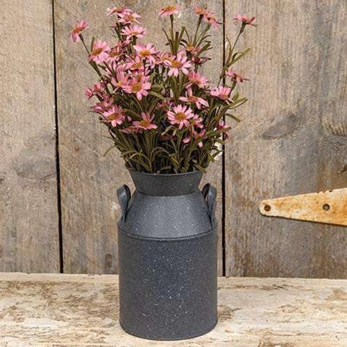 Gray Metal Milk Bucket - The Fox Decor