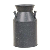 Gray Metal Milk Bucket - The Fox Decor