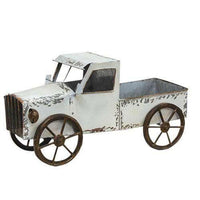 Thumbnail for White Galvanized Metal Truck Distressed Finish - The Fox Decor