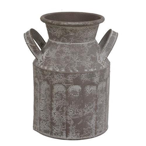 Graywashed Metal Milk Can - The Fox Decor