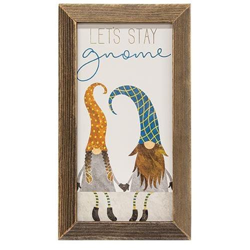 Let's Stay Gnome Framed Print - The Fox Decor