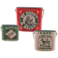 Thumbnail for 3/Set, Merry & Bright Buckets - The Fox Decor