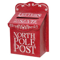 Thumbnail for Distressed Red Metal North Pole Post Box