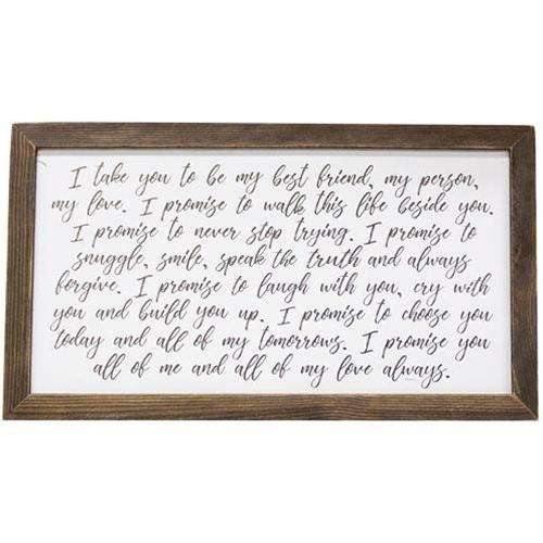 My Vow Framed Print, 17x31 - The Fox Decor