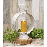 Small White Open Round Lantern - The Fox Decor