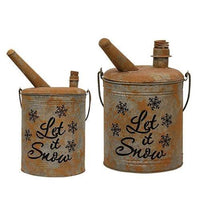 Thumbnail for 2/Set, Let It Snow Gas Cans - The Fox Decor