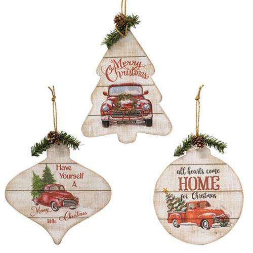 3/Set Christmas Truck Ornament - The Fox Decor
