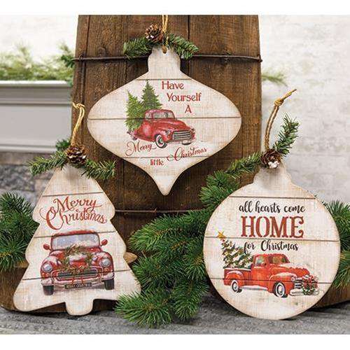 3/Set Christmas Truck Ornament - The Fox Decor