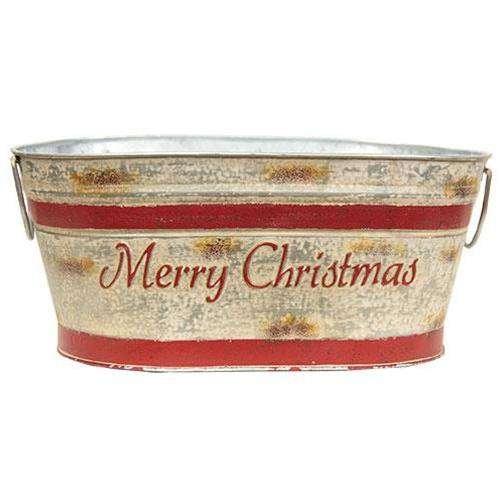2/Set, Merry Christmas Wash Tubs - The Fox Decor