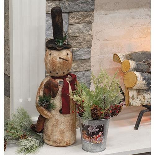 Candy Cane Snowman Doll - The Fox Decor