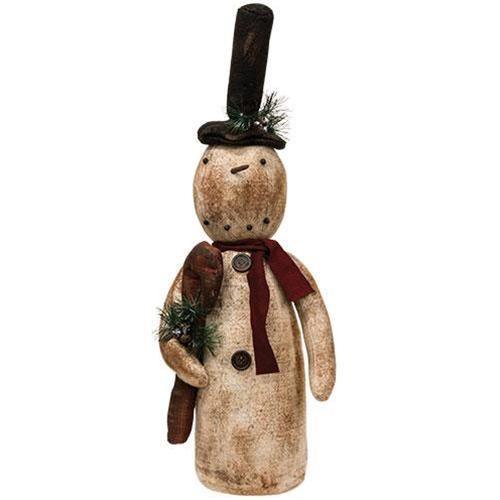 Candy Cane Snowman Doll - The Fox Decor