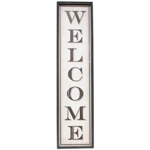Vertical Welcome Framed Wall Sign, 12"x47" - The Fox Decor