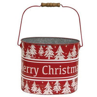 Thumbnail for 3/Set, Merry Christmas Oval Pails - The Fox Decor
